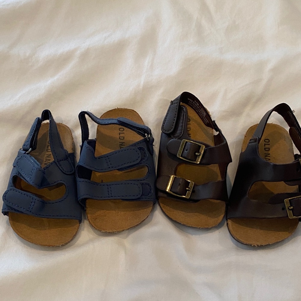 Old Navy Kids Sandals - Navy and Dark Brown